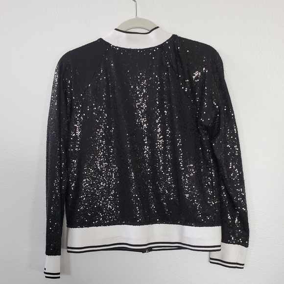 Kensie Sequin Varsity Jacket - Picture 2 of 6